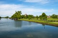 Peaceful Gloucester & Sharpness Canal at Splatt Bridge on a sunny spring afternoon