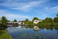 Peaceful Gloucester & Sharpness Canal at Splatt Bridge on a sunny spring afternoon