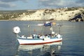 The peaceful harbour at Ayios Giorgios in Cyprus Royalty Free Stock Photo