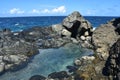 Peaceful Hidden Natural Pool Along Arubas Coast Royalty Free Stock Photo