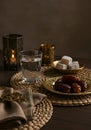 An Iftar time desk at Holy Ramadan Royalty Free Stock Photo