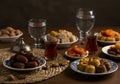 An Iftar time desk at Holy Ramadan Royalty Free Stock Photo