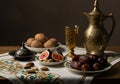 An Iftar time desk at Holy Ramadan Royalty Free Stock Photo