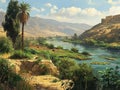 Serene Landscape of Tigris and Euphrates Rivers