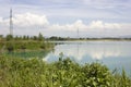 Peaceful lake inside Renai Park in Signa Royalty Free Stock Photo