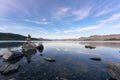 Peaceful landscape of Lake Tekapo in the South Island of New Zealand Royalty Free Stock Photo