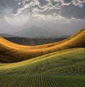 Peaceful Landscape with Mountain