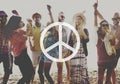 Peaceful Liberty Protest Symbol Gradient Concept Royalty Free Stock Photo