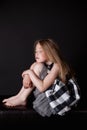 Peaceful little girl with closed eyes Royalty Free Stock Photo