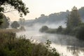 Misty fog over river landscape Royalty Free Stock Photo