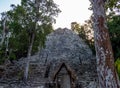 Peaceful moment close to a Mayan pyramid Royalty Free Stock Photo