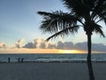 Peaceful morning beach scene in Mexico