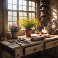 Sunlit Potting Shed: A Gardener\'s Morning