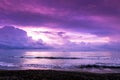 Peaceful morning on the shore in Larnaca Royalty Free Stock Photo