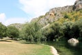 Peaceful nature, the lovely Cetina river, Croatia Royalty Free Stock Photo