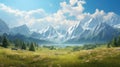 peaceful nature sky summer landscape Royalty Free Stock Photo