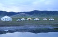 Mountains along qinghai lake