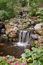 Peaceful Pond & Waterfall Royalty Free Stock Photo