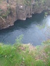 Peaceful pool bellow the falls