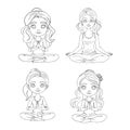 Peaceful Postures - Charming Yoga Illustrations