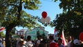 Peaceful protests in Belarus against falsification of election results.