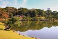 Peaceful, quiet Shinjuku park, Japan