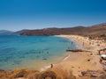 Idyllic sandy beach with blue water