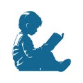 A Peaceful Scene of a Boy Lost in His Book Royalty Free Stock Photo