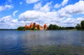 Peaceful scenery on the lake Trakai Royalty Free Stock Photo