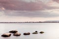 Peaceful seascape - water sky and rocks