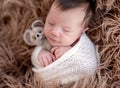 Peaceful sleep of newborn