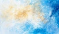 Peaceful spring morning abstract watercolor background in sky blue and pale yellow shades