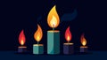 In the peaceful stillness of a Juneteenth candlelight vigil the flickering flames represent the enduring hope and Royalty Free Stock Photo