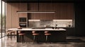 Details of glimpse into modern sleek and stylish kitchen design