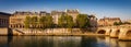 Peaceful summer morning along the River Seine, Paris Royalty Free Stock Photo