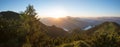 Peaceful sunrise landscape in the bavarian mountains