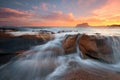 Peaceful sunset on the Mediterranean Sea