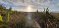 A peaceful sunset on Paroa Beach, Greymouth, New Zealand`s South Island