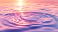 Peaceful Sunset Ripples on Calm Water Surface Royalty Free Stock Photo