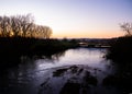 Peaceful sunset at River Great Ouse