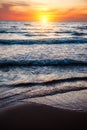 Peaceful sunset at sea Royalty Free Stock Photo