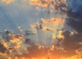 Peaceful Sunset Sky and Clouds Royalty Free Stock Photo