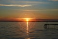 Peaceful sunset at Vadum Beach near Skive in Denmark