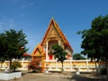 Peaceful Thai temple bathed in morning light