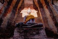 Buddha statue at Wat Prasat Nakorn Luang,Amphoe Nakorn Luang,Phra Nakorn Si Ayutthaya,Thailand Royalty Free Stock Photo