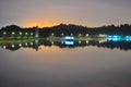 A peaceful Upper Seletar Reservoir by night Royalty Free Stock Photo