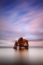 Peaceful view of the Atlantic ocean at dawn. Location place Hvitserkur, Vatnsnes peninsula, Iceland, Europe.