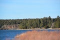 Peaceful view of Fool Hollow Lake in Show Low, Navajo County, Apache Sitgreaves National Forest, Arizona USA