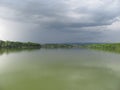 Peaceful view on the lake in serbia