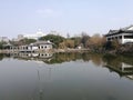 Peaceful view with traditional buildings